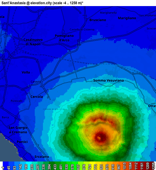 Zoom OUT 2x Sant'Anastasia, Italy elevation map