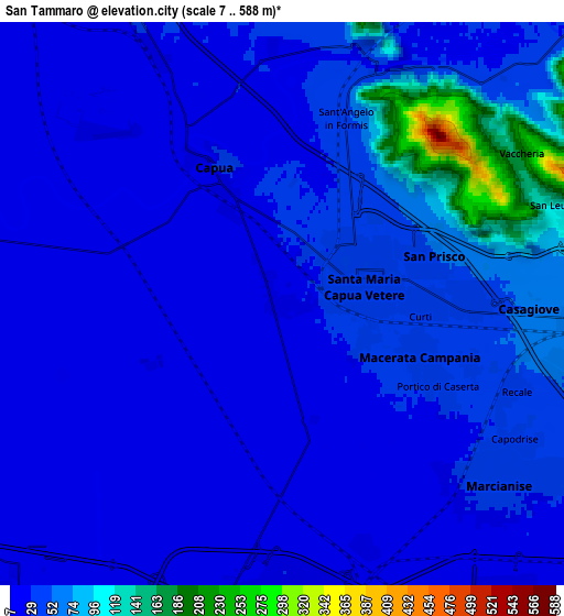 Zoom OUT 2x San Tammaro, Italy elevation map