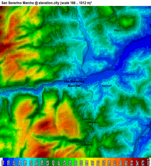 Zoom OUT 2x San Severino Marche, Italy elevation map