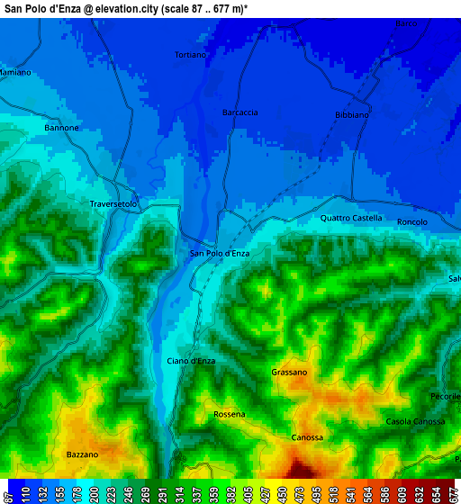 Zoom OUT 2x San Polo d'Enza, Italy elevation map