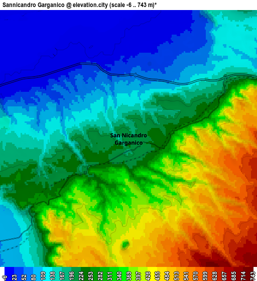 Zoom OUT 2x Sannicandro Garganico, Italy elevation map