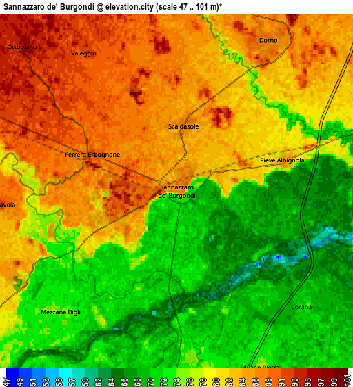 Zoom OUT 2x Sannazzaro de' Burgondi, Italy elevation map