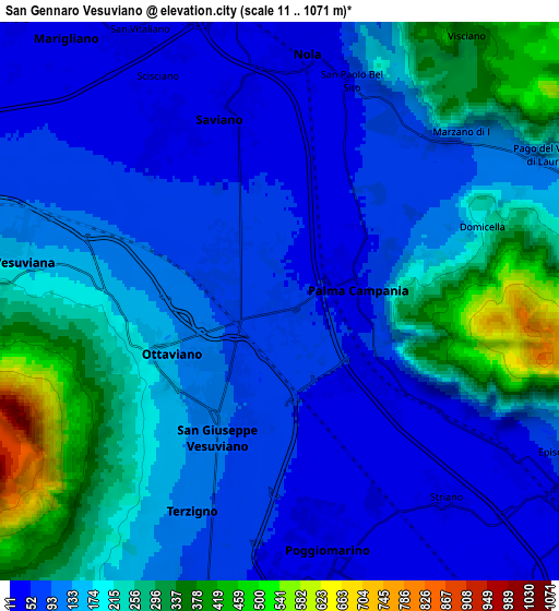 Zoom OUT 2x San Gennaro Vesuviano, Italy elevation map