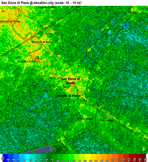 Zoom OUT 2x San Donà di Piave, Italy elevation map