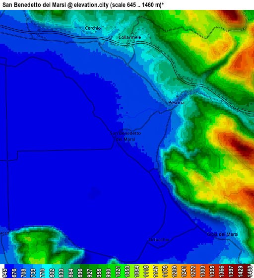 Zoom OUT 2x San Benedetto dei Marsi, Italy elevation map