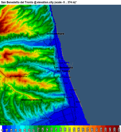 Zoom OUT 2x San Benedetto del Tronto, Italy elevation map