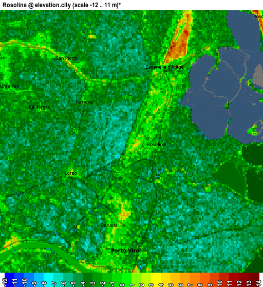 Zoom OUT 2x Rosolina, Italy elevation map