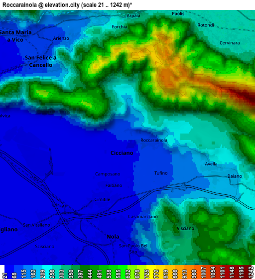 Zoom OUT 2x Roccarainola, Italy elevation map