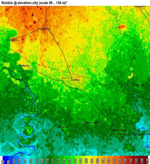 Zoom OUT 2x Robbio, Italy elevation map