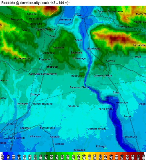 Zoom OUT 2x Robbiate, Italy elevation map