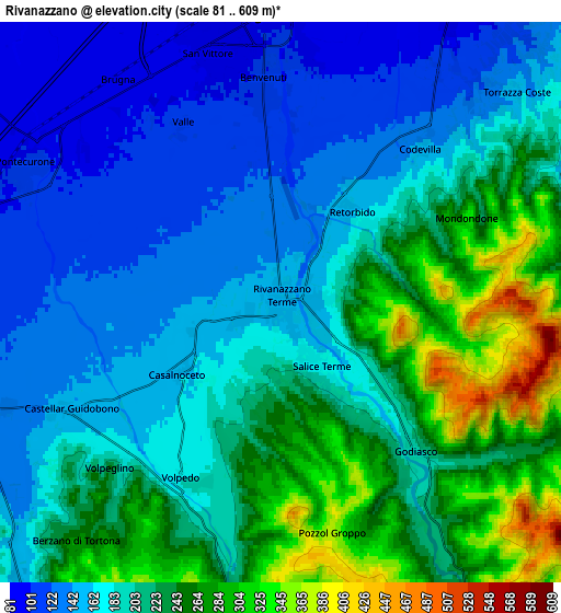 Zoom OUT 2x Rivanazzano, Italy elevation map