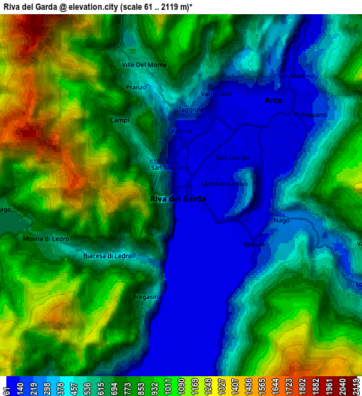 Zoom OUT 2x Riva del Garda, Italy elevation map