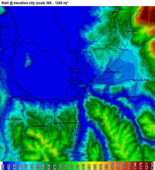 Zoom OUT 2x Rieti, Italy elevation map