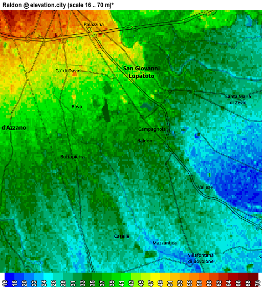 Zoom OUT 2x Raldon, Italy elevation map