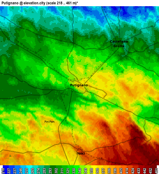 Zoom OUT 2x Putignano, Italy elevation map