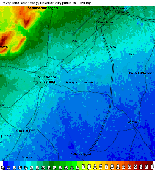 Zoom OUT 2x Povegliano Veronese, Italy elevation map