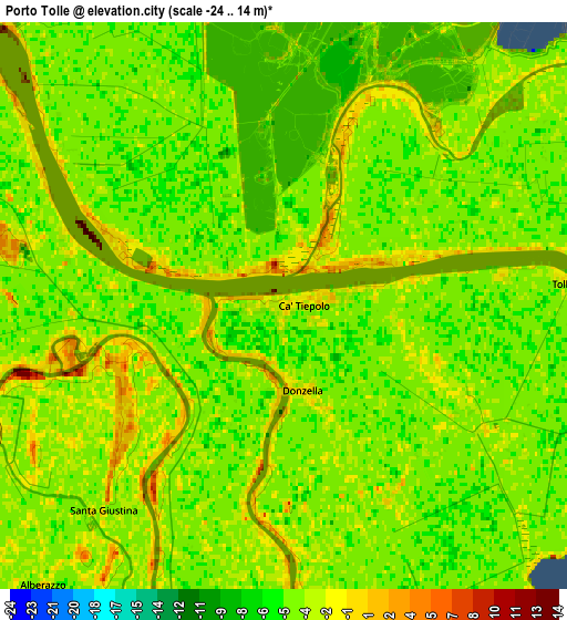 Zoom OUT 2x Porto Tolle, Italy elevation map