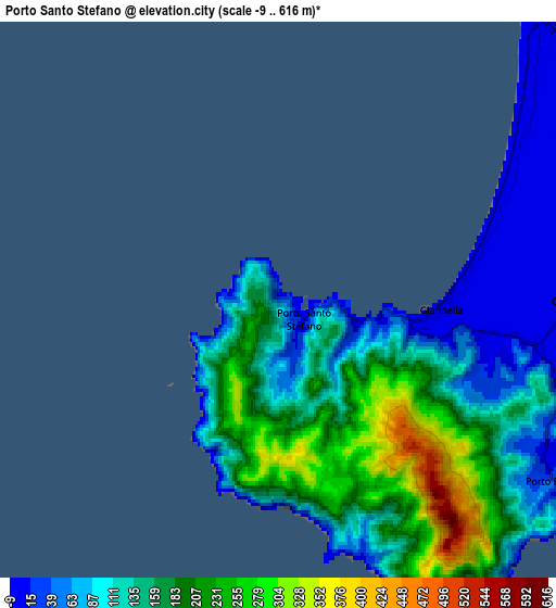 Zoom OUT 2x Porto Santo Stefano, Italy elevation map