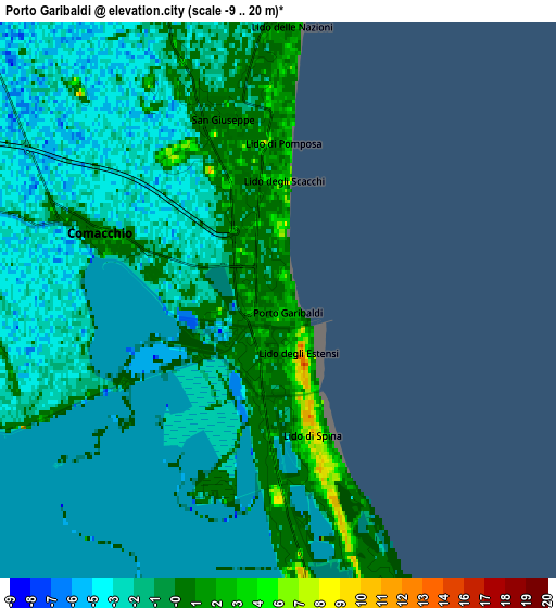 Zoom OUT 2x Porto Garibaldi, Italy elevation map