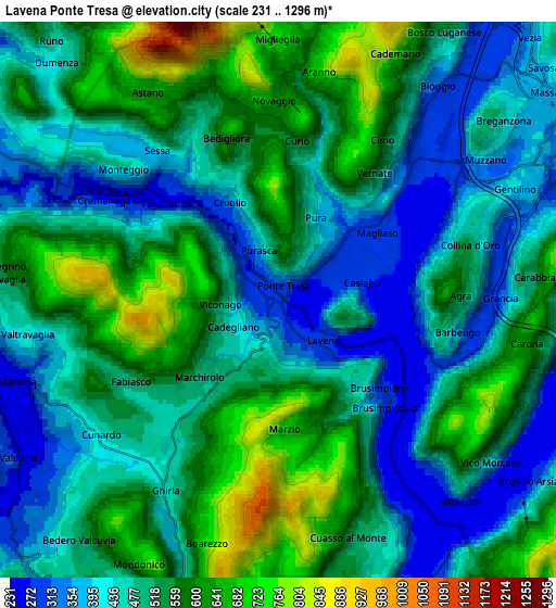 Zoom OUT 2x Lavena Ponte Tresa, Italy elevation map