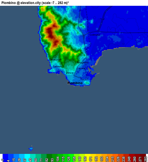 Zoom OUT 2x Piombino, Italy elevation map