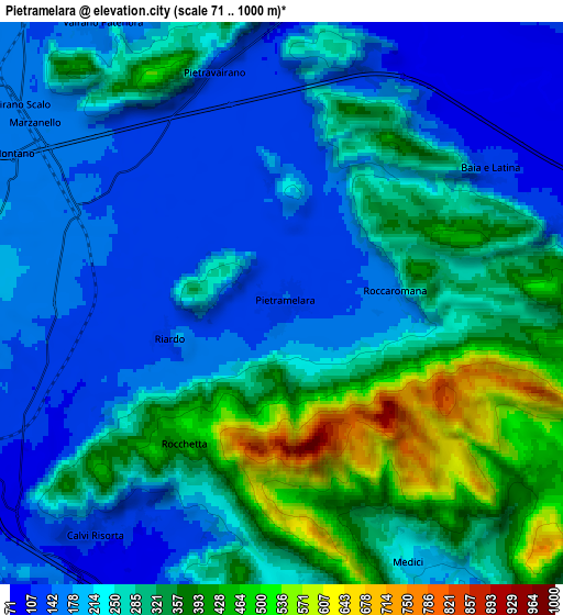 Zoom OUT 2x Pietramelara, Italy elevation map