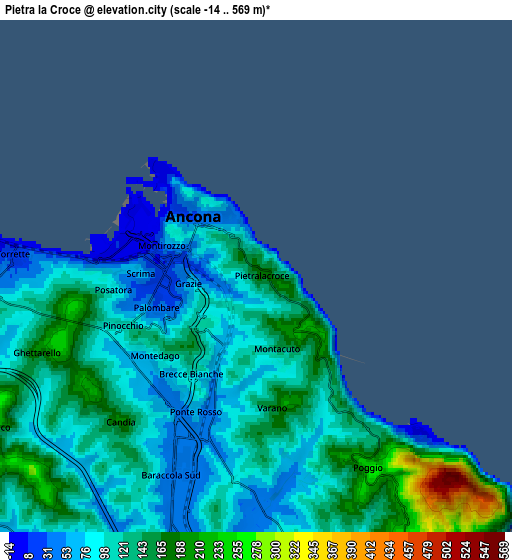Zoom OUT 2x Pietra la Croce, Italy elevation map