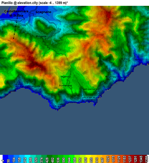 Zoom OUT 2x Pianillo, Italy elevation map