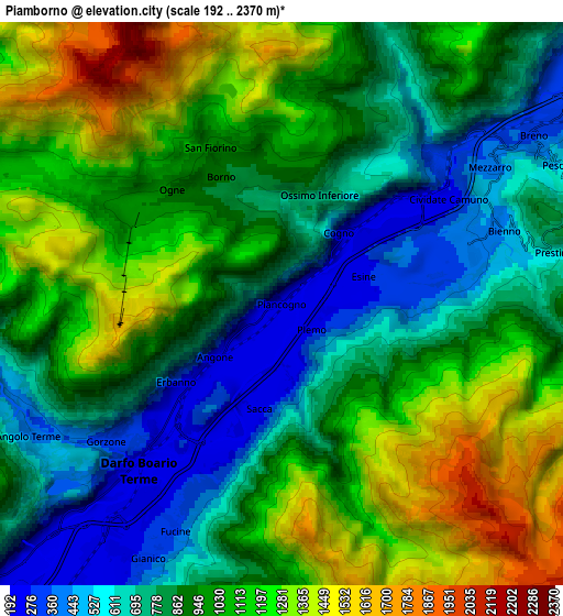 Zoom OUT 2x Piamborno, Italy elevation map