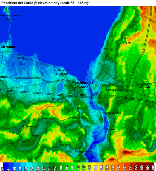 Zoom OUT 2x Peschiera del Garda, Italy elevation map