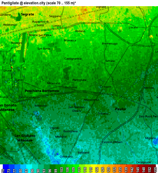 Zoom OUT 2x Pantigliate, Italy elevation map