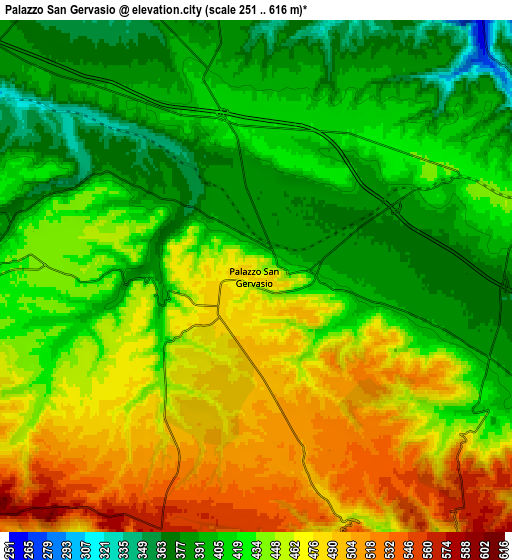 Zoom OUT 2x Palazzo San Gervasio, Italy elevation map