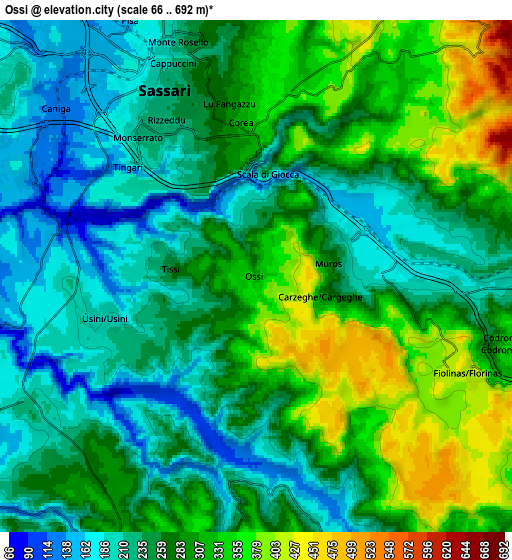 Zoom OUT 2x Ossi, Italy elevation map