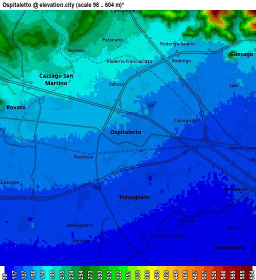 Zoom OUT 2x Ospitaletto, Italy elevation map