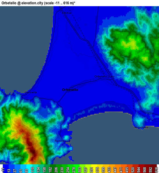 Zoom OUT 2x Orbetello, Italy elevation map