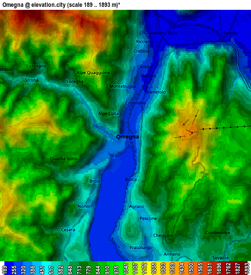 Zoom OUT 2x Omegna, Italy elevation map