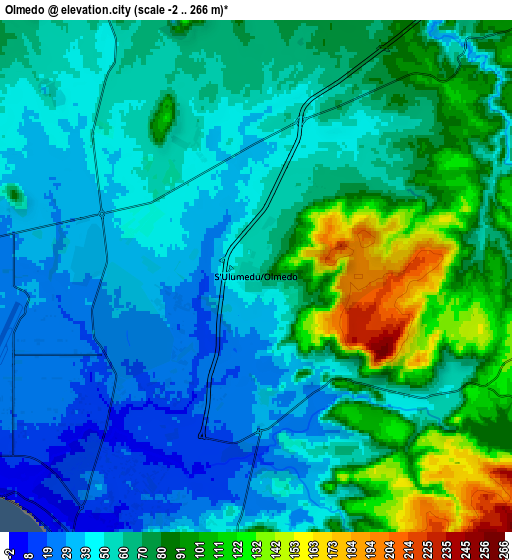 Zoom OUT 2x Olmedo, Italy elevation map