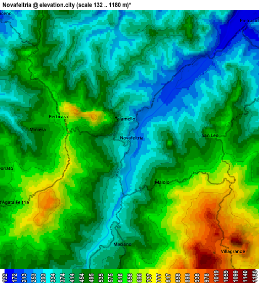 Zoom OUT 2x Novafeltria, Italy elevation map