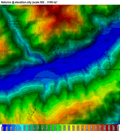 Zoom OUT 2x Naturno, Italy elevation map