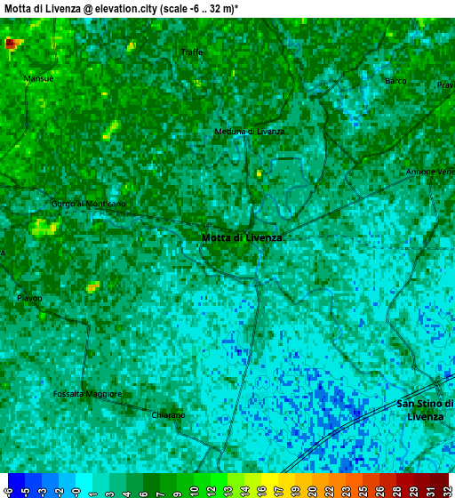 Zoom OUT 2x Motta di Livenza, Italy elevation map