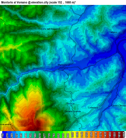 Zoom OUT 2x Montorio al Vomano, Italy elevation map