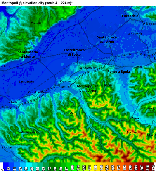 Zoom OUT 2x Montopoli, Italy elevation map