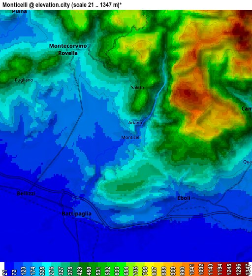 Zoom OUT 2x Monticelli, Italy elevation map