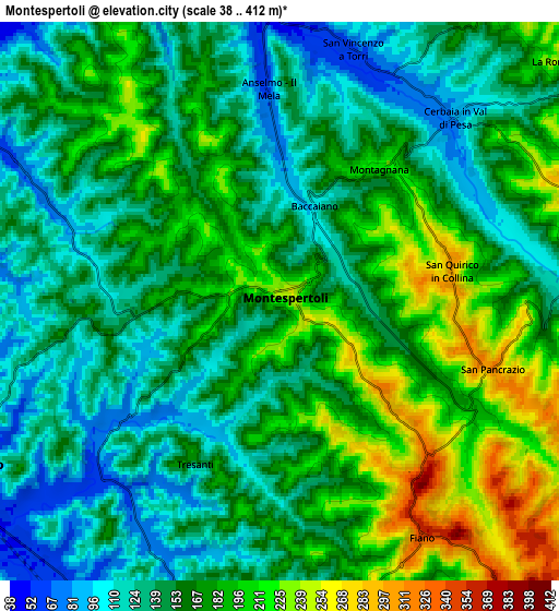 Zoom OUT 2x Montespertoli, Italy elevation map