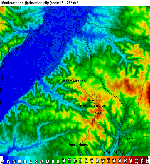 Zoom OUT 2x Monterotondo, Italy elevation map