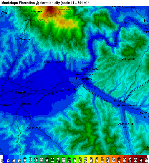 Zoom OUT 2x Montelupo Fiorentino, Italy elevation map