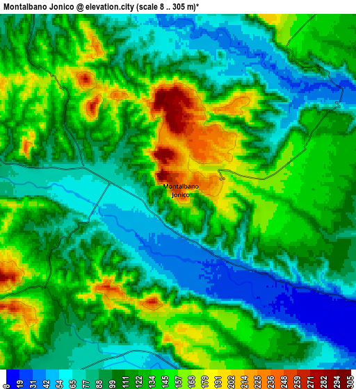 Zoom OUT 2x Montalbano Jonico, Italy elevation map