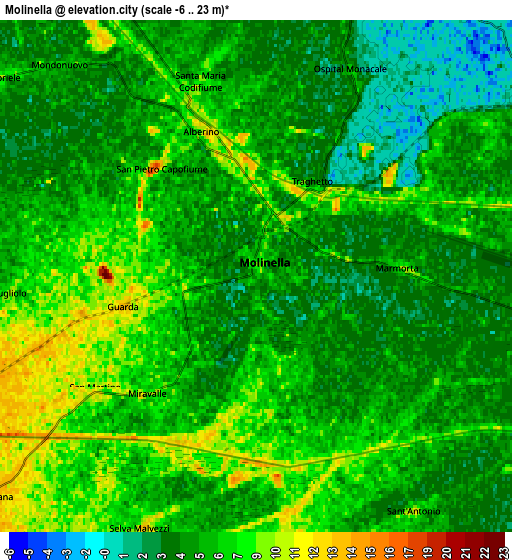 Zoom OUT 2x Molinella, Italy elevation map