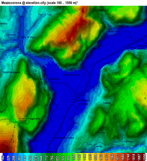 Zoom OUT 2x Mezzocorona, Italy elevation map