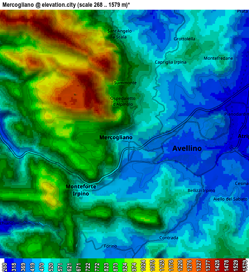 Zoom OUT 2x Mercogliano, Italy elevation map